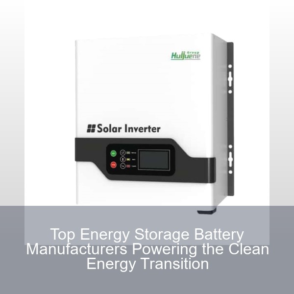 Top Energy Storage Battery Manufacturers Powering the Clean Energy Transition